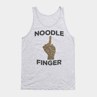 NOODLE FINGER Funny Middle Finger Pun for Sarcastic People Gift Tank Top